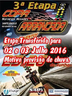 3ª Etapa Copa Noroeste Missões 2016