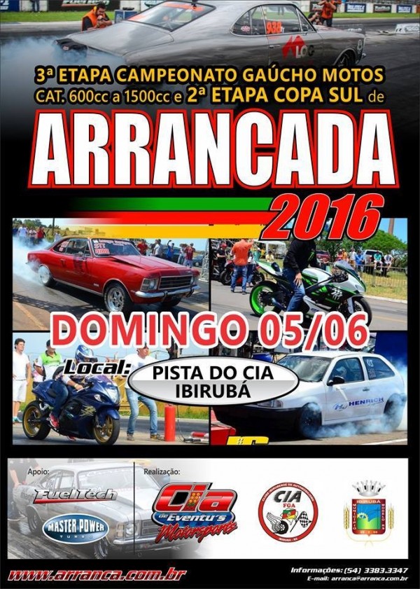 2ª Etapa Copa Sul de Arrancadas e 3ª Etapa Campeonato Gaúcho de Motos