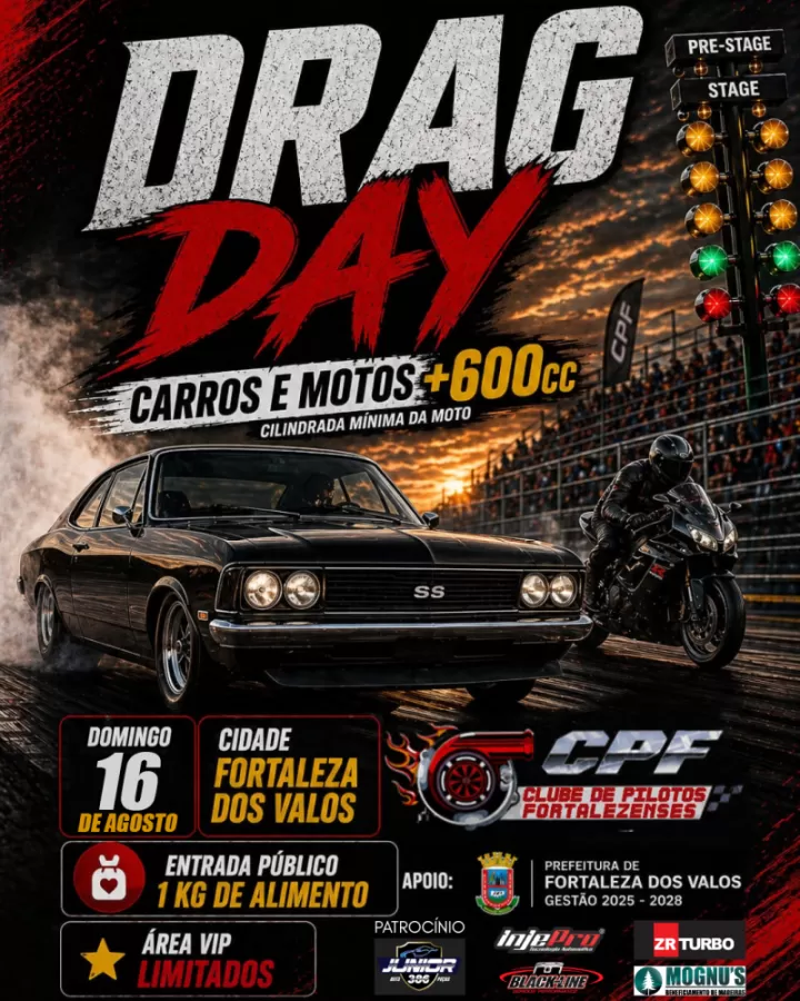 Drag Day de Arrancada 2026 - Fortaleza dos Valos/RS