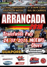 3ª Etapa Copa Sul 4ª Etapa Campeonato Gaúcho de Motos 201m